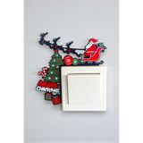 tredblock Yılbaşı Işık Anahtarı Köşeliği Dekoru (Sol Versiyon) Yılbaşı Süsü Priz Süsü Merry Christmas