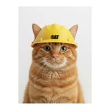 TREDO Kedi Bareti Sarı CAT Tasarım | Evcil Hayvan Fotoğraf Çekim Aksesuarı | Eğlenceli Kostüm ve Şapka