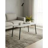 Treeandtech Verona Siyah Metal Orta Sehpa Kare - Beyaz