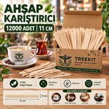 Treekit 12000 ADET Ahşap Çay Kahve Karıştırıcı 11 cm – 1x4 mm – Doğal Kavak