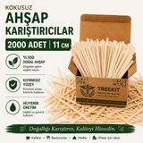 Treekit 14 cm Ahşap Çay Karıştırıcı 8.000 Adet – Tek Kullanımlık Doğal Tahta Karıştırıcı – Kafe, Restoran, Çay Ocağı ve Ofisler Için Ekonomik Paket