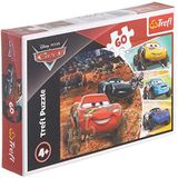 Trefl 17327 Şimşek McQueen ve arkadaşları, Disney Cars 60 parça, 4 yaşından büyük çocuklar için yapboz