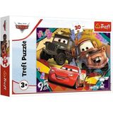 Trefl 30 Parça Cars 3 Puzzle 3+ Yaş Eğlenceli Tasarım ile Görsel Hafızayı Geliştirir PUZZLE-18293
