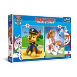 Trefl 43003 4'ü 1 arada: 2x10 büyük parçalar Arkada iki boyama kitabı, Psi karakterli renkli bulmacalar, 2 yaşından büyük çocuklar için eğlence Primo, PAW Patrol Ekibi