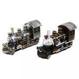 Tren Vintage Dekoratif Biblo - Kumbara Renkli 20X12x8cm Reçine (4915)