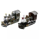 Tren Vintage Dekoratif Biblo - Kumbara Renkli 20X12x8cm Reçine Go53/1395