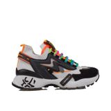 Trend Adımlar Beyaz Kadın Renkli Lastik Boğazlı Hafif Dolgu Sneaker