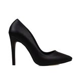 Trend Adımlar Siyah Kadın İnce Topuklu Sivri Burun Stiletto