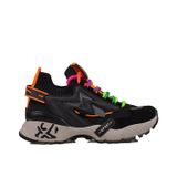 Trend Adımlar Siyah Kadın Renkli Lastik Boğazlı Hafif Dolgu Sneaker