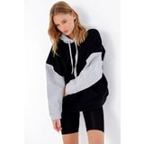Trend Alaçatı Stili ALC-X4977 Siyah Kadın Sweatshirt