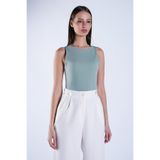 Trend Alaçatı Stili Kadın Çağla Yeşili Halter Yaka Slim Fit Sandy Bluz ALC-X13447
