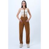 Trend Alaçatı Stili Kadın Tarçın Kahve 5 Cepli Gabardin Mom Jean Pantolon ALC-X14304
