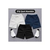 TREND ALİSSE 3 lü paket Erkek COLL bermuda Spor Şort yazlık rahat Fitness Gym Şortu