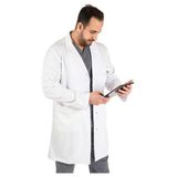 Trend Ay Tekstil Ve İş Güvenlik Erkek Uzun Kollu ORTA BOY Hemşire Doktor Eğitim Önlük - Beyaz