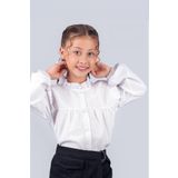 Trend Baby Kids Kız Çocuk Okul Gömleği Fırfırlı 5-8 Yaş