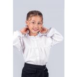 Trend Baby Kids Kız Çocuk Okul Gömleği Fırfırlı 9-12 Yaş
