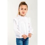 Trend Baby Kids Kız Çocuk Özel ( Exclusive) Gömlek Fisto Detay Fırfırlı 4-12 Yaş