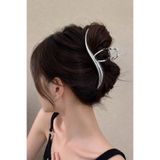 TREND COLLECTİON Gümüş Metal Mandal Toka Kadın Saç Tokası