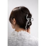 Trend Collection Gümüş Renk Fiyonk Detaylı Metal Saç Tokası