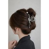 TREND COLLECTİON Gümüş Renk Kelebek Figürlü Metal Saç Tokası