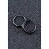 Trend Collection Unisex Cerrahi Çelik Siyah Renk 12 mm Halka Küpe