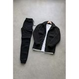 Trend, Erkek, Siyah, Teddy Sherpa, Peluş, Polar, Ceket, Siyah, Jogger Eşofman Altı