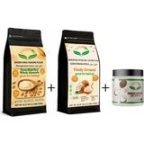 Trend Food (1 Kg) Badem Unu+ (1 Kg) Hindistan Cevizi Unu + (300 Ml) Hindistan Cevizi Yağı (Food Grade) - 2,3 kg