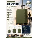 Trend Global Kabin Boy Valiz Kılıfı Esnek Valiz Bavul Koruyucu Kılıfı - KABİN BOY - Açık Haki