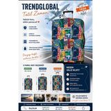 Trend Global Kabin Boy Valiz Kılıfı Esnek Valiz Bavul Koruyucu Kılıfı karışık Desenli - KABİN BOY