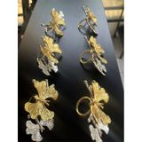 Trend Gold Gümüş Kelebek Detaylı Peçetelik Gold Gümüş