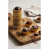 Trend Hediye Sepeti 100 Adet Metalize Mini Boy Lokum Kağıdı , Çikolata Kalıbı Truff Kağıdı , Lokmalık Muffin Kalıbı , Sunumluk - Gold