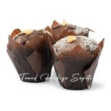 Trend Hediye Sepeti 100'lü Klasik Lale Kapsül Kahverengi Muffin Kek Kalıbı, Cupcake Kalıbı, Tulip