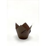 Trend Hediye Sepeti 100'LÜ Klasik Lale Kapsül Kahverengi Muffin Kek Kalıbı , Tulip , Safari Konsept