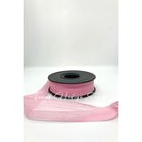 Trend Hediye Sepeti 2.5 cm 20 Metre Keten Kurdele Nopeli , Çeyiz Sandığı , Nikah Şekeri Hediyelik - Pembe