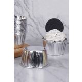 Trend Hediye Sepeti 25'li Gümüş Muffin Kalıbı Cupcake Kalıbı Kek Kapsülü