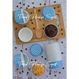 Trend Hediye Sepeti 50'li Büyük Boy Jumbo xl Mavi Puantiyeli Muffin, Cupcake Kalıbı, Airfryer Uyumlu