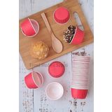 Trend Hediye Sepeti 50'li Kırmızı Muffin Kek Kalıbı, Kek Kapsülü Cupcake Kalıbı, Airfryer Uyumlu
