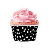 Trend Hediye Sepeti 50'li Siyah Puantiyeli Muffin Kek Kalıbı , Muffin Cupcake Kalıbı Kek Kapsülü , Airfryer Uyumlu