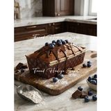 Trend Hediye Sepeti Altın Yaldız Desenli Dikdörtgen Baton Kek Kalıbı (10 Adet) - Sunum ve Pişirme Kalıbı - 16 cm
