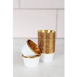 Trend Hediye Sepeti Beyaz Gold Muffin Cupcake Kalıbı Kek Kapsülü 25'li
