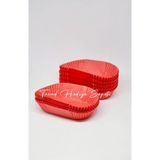 Trend Hediye Sepeti Cupcake Kalıbı Muffin Kek Kalıbı Kırmızı Ekler Kağıdı Büyük Boy Takribi 200 Adet 8,5x4 cm