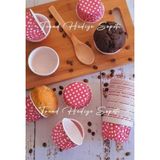 Trend Hediye Sepeti Koyu Pembe Puantiyeli Cupcake Muffin Kalıbı, Muffin Kek Kapsülü 50'li