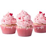 Trend Hediye Sepeti Muffin Cupcake Kağıdı, Pembe Kağıt Muffin Kek Kalıbı Takribi 200 Adet 40x30 Mm