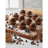 Trend Hediye Sepeti Takribi 100 Adet Mini Boy Kraft Muffin Kek Kalıbı 40X30 mm , Doğal Cupcake Kağıdı , Brownie Kalıbı - 40 x 30 cm