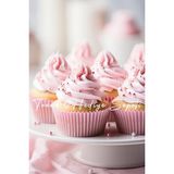 Trend Hediye Sepeti Takribi 200 Adet Standart Boy Pembe Muffin Kek Kalıbı 50x30 Mm, Cupcake Kağıdı , Brownie Kalıbı