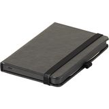 Trend Hediyelik Kenarları Boyalı Konsept Termoderi Kapaklı Not Defteri 9 x 14 cm Siyah
