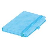 Trend Hediyelik Kenarları Boyalı Konsept Termoderi Kapaklı Not Defteri 9 x 14 cm Turkuaz