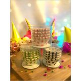 Trend Home Life 300 Adet Muffin Küçük Cupcake Kağıdı, Renkli Kağıt Muffin Kek Kalıbı Desenli
