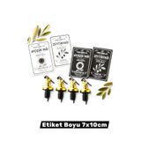 Trend Home Life 4 Adet 1. Kalite Gold Damlatmaz Yağdanlık Tıpası 4 Adet Suya Dayanıklı Etiket Sticker 7x10cm