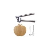 Trend Home Life Ikea Paslanmaz Çelik Sarımsak Ezici + 2 Li Paslanmaz Çelik Çırpıcı + Nihale